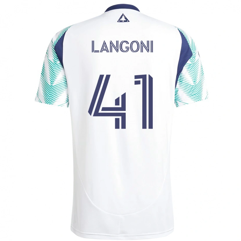 Danxen Dzieci Luca Langoni #41 Niebieski Czerwony Wyjazdowa Koszulka 2025/26 Koszulki Klubowe