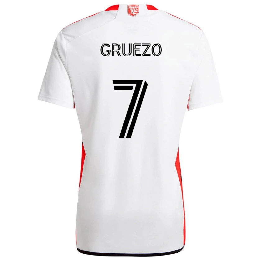 Danxen Dzieci Carlos Gruezo #7 Czarny Ciemnoniebieski Wyjazdowa Koszulka 2025/26 Koszulki Klubowe