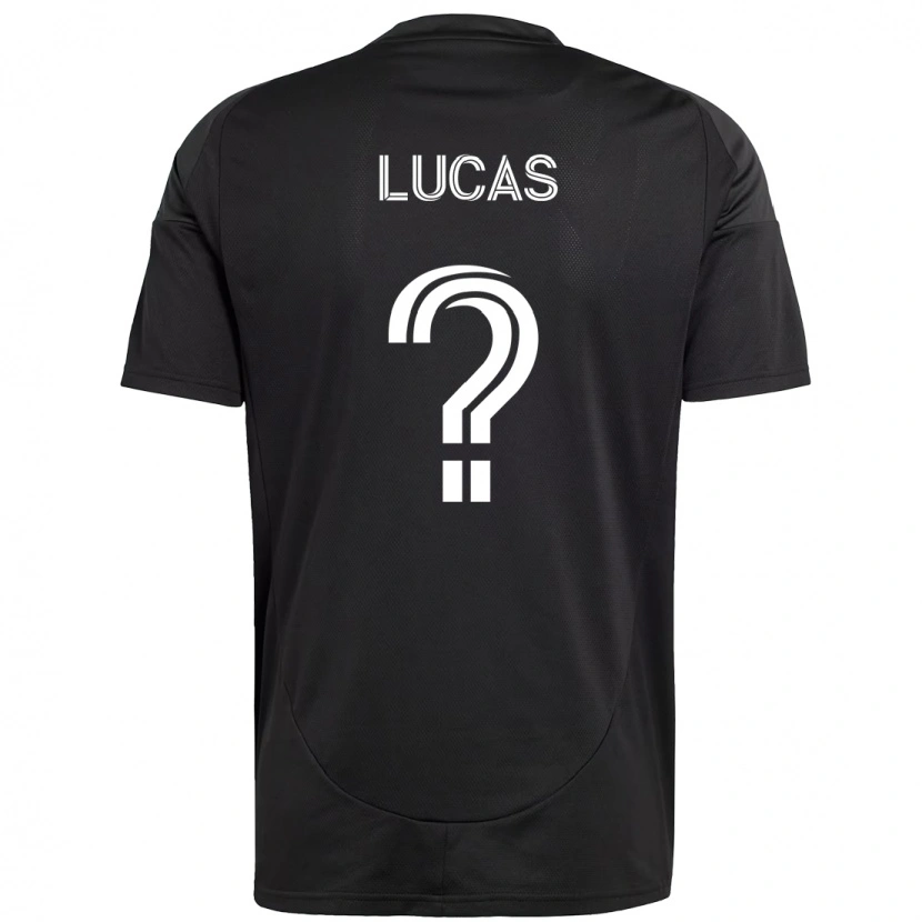 Danxen Dzieci Amare Lucas #0 Czarny Biały Wyjazdowa Koszulka 2025/26 Koszulki Klubowe