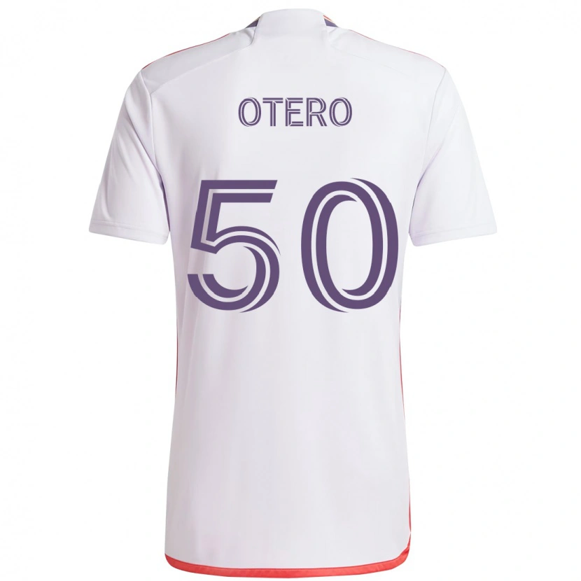 Danxen Dzieci Javier Otero #50 Fioletowy Biały Wyjazdowa Koszulka 2025/26 Koszulki Klubowe