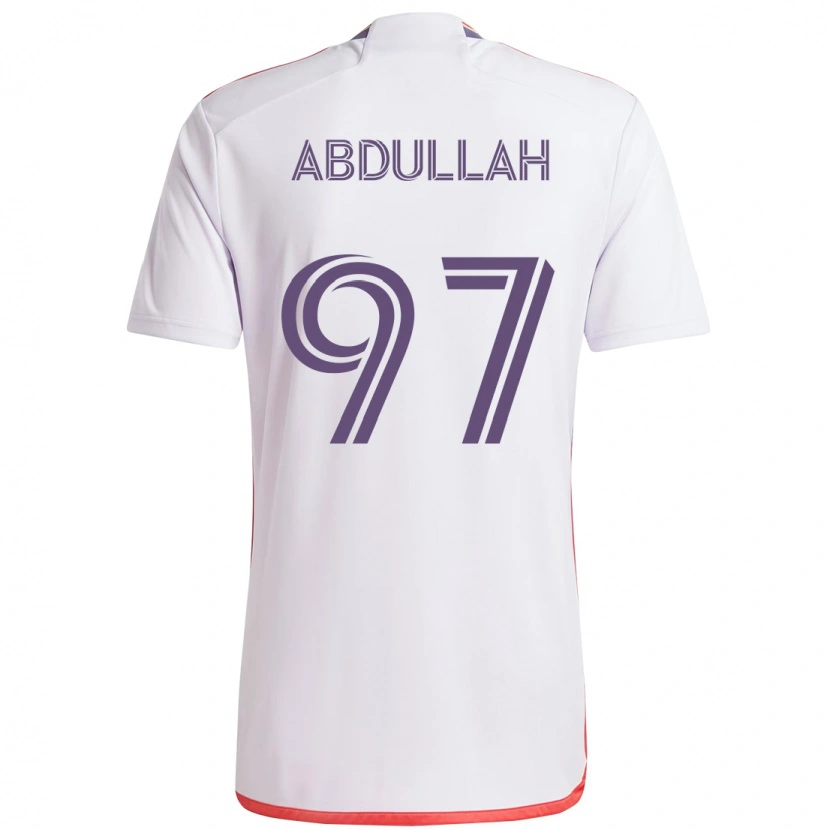 Danxen Dzieci Majed Abdullah #97 Fioletowy Biały Wyjazdowa Koszulka 2025/26 Koszulki Klubowe