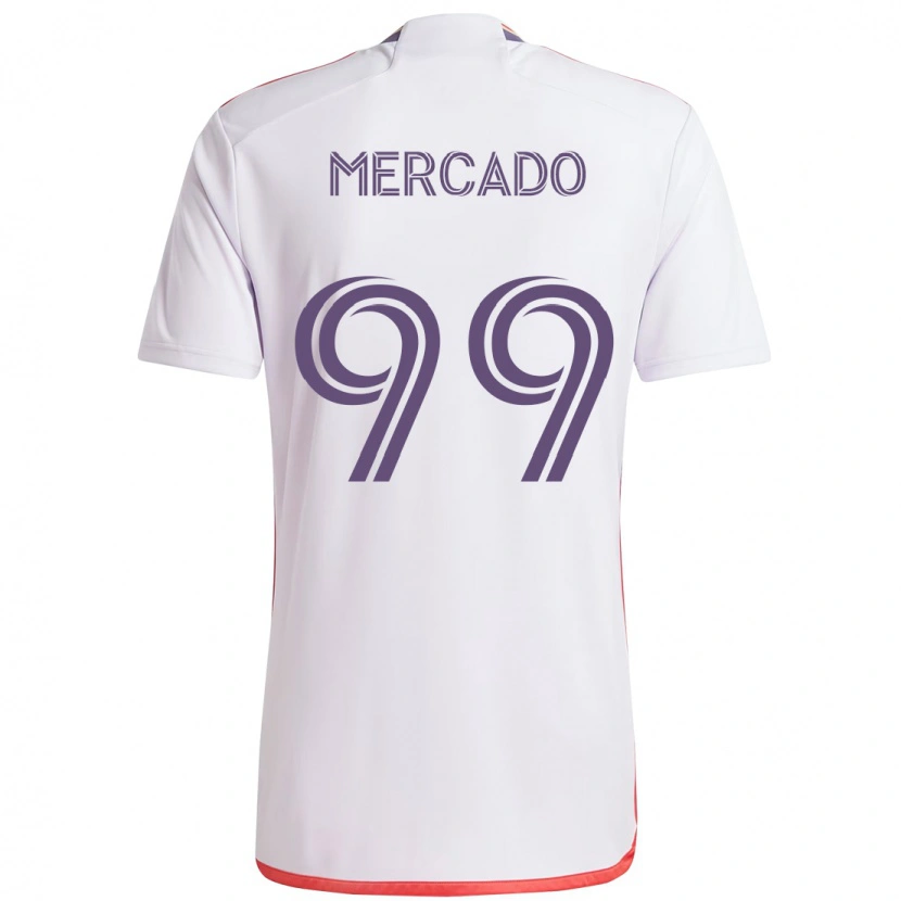 Danxen Dzieci Carlos Mercado #99 Fioletowy Biały Wyjazdowa Koszulka 2025/26 Koszulki Klubowe