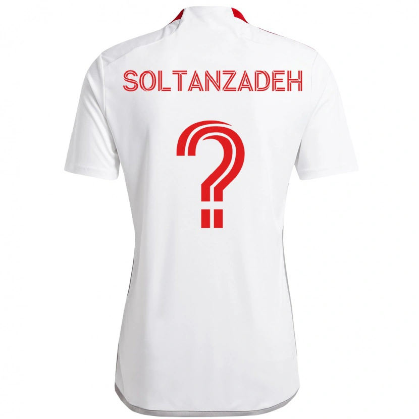Danxen Dzieci Shayan Soltanzadeh #0 Czerwony Biały Wyjazdowa Koszulka 2025/26 Koszulki Klubowe