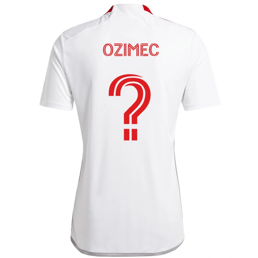 Danxen Dzieci Lucas Ozimec #0 Czerwony Biały Wyjazdowa Koszulka 2025/26 Koszulki Klubowe