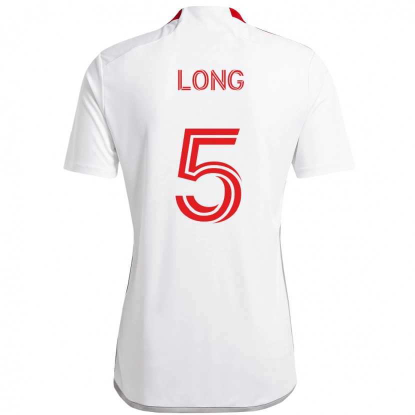 Danxen Dzieci Kevin Long #5 Czerwony Biały Wyjazdowa Koszulka 2025/26 Koszulki Klubowe