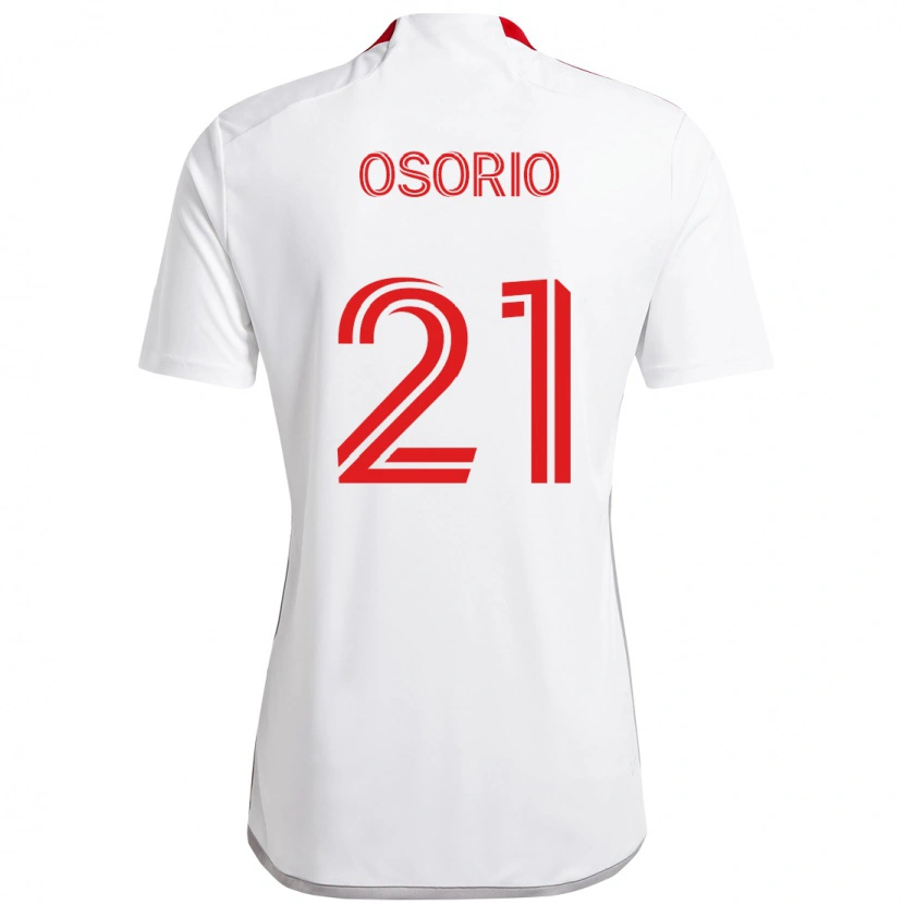 Danxen Dzieci Jonathan Osorio #21 Czerwony Biały Wyjazdowa Koszulka 2025/26 Koszulki Klubowe