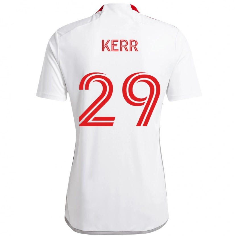 Danxen Dzieci Deandre Kerr #29 Czerwony Biały Wyjazdowa Koszulka 2025/26 Koszulki Klubowe
