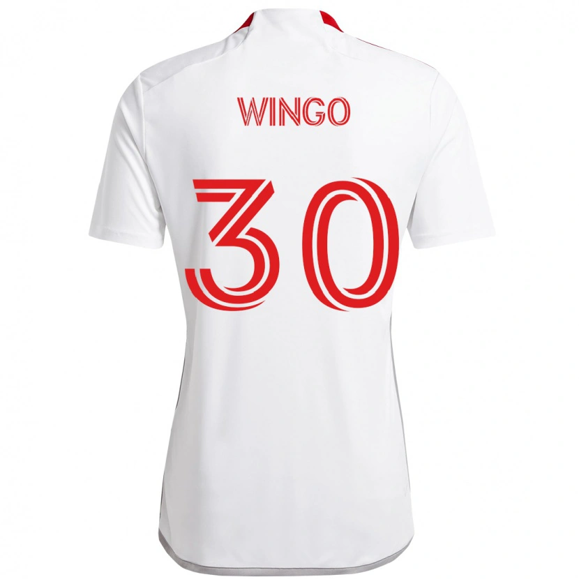 Danxen Dzieci Henry Wingo #30 Czerwony Biały Wyjazdowa Koszulka 2025/26 Koszulki Klubowe