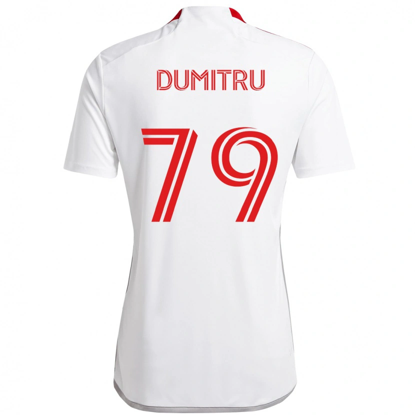 Danxen Dzieci Andrei Dumitru #79 Czerwony Biały Wyjazdowa Koszulka 2025/26 Koszulki Klubowe