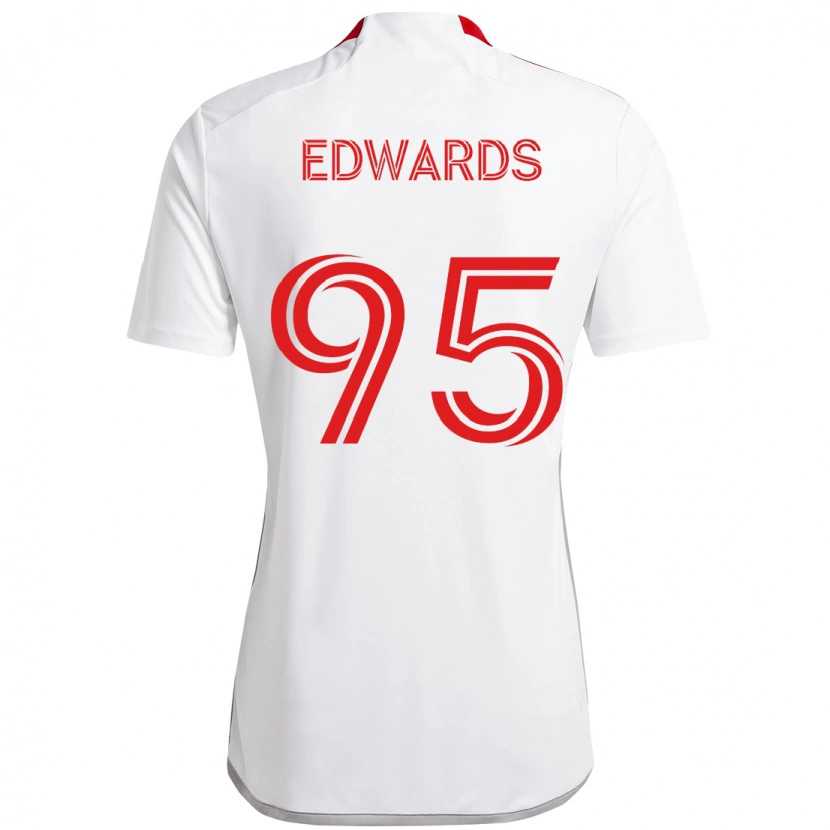 Danxen Dzieci Nathaniel Edwards #95 Czerwony Biały Wyjazdowa Koszulka 2025/26 Koszulki Klubowe