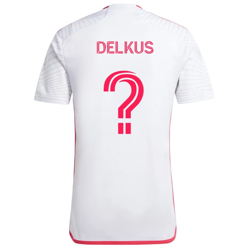 Danxen Dzieci Jackson Delkus #0 Biały Magenta Wyjazdowa Koszulka 2025/26 Koszulki Klubowe