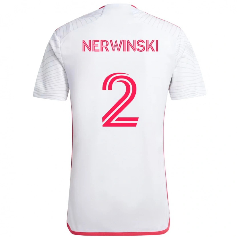 Danxen Dzieci Jake Nerwinski #2 Biały Magenta Wyjazdowa Koszulka 2025/26 Koszulki Klubowe