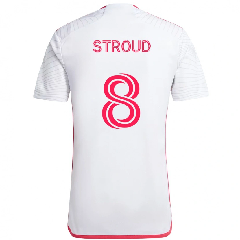 Danxen Dzieci Jared Stroud #8 Biały Magenta Wyjazdowa Koszulka 2025/26 Koszulki Klubowe