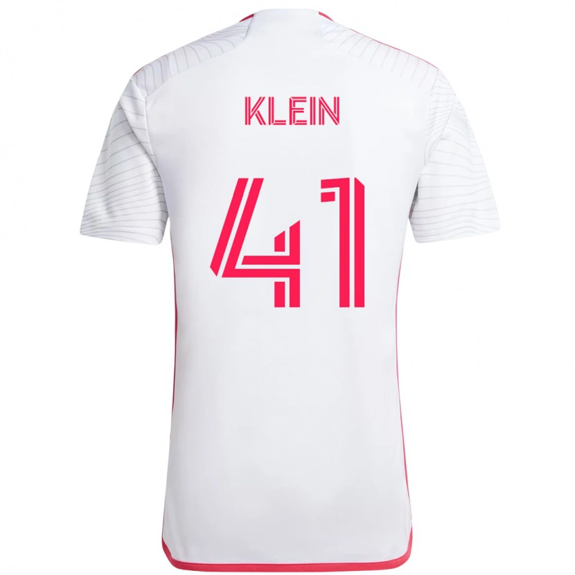 Danxen Dzieci Johnny Klein #41 Biały Magenta Wyjazdowa Koszulka 2025/26 Koszulki Klubowe