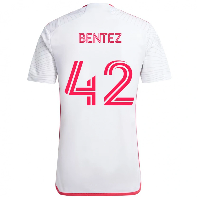 Danxen Dzieci Óscar Benítez #42 Biały Magenta Wyjazdowa Koszulka 2025/26 Koszulki Klubowe