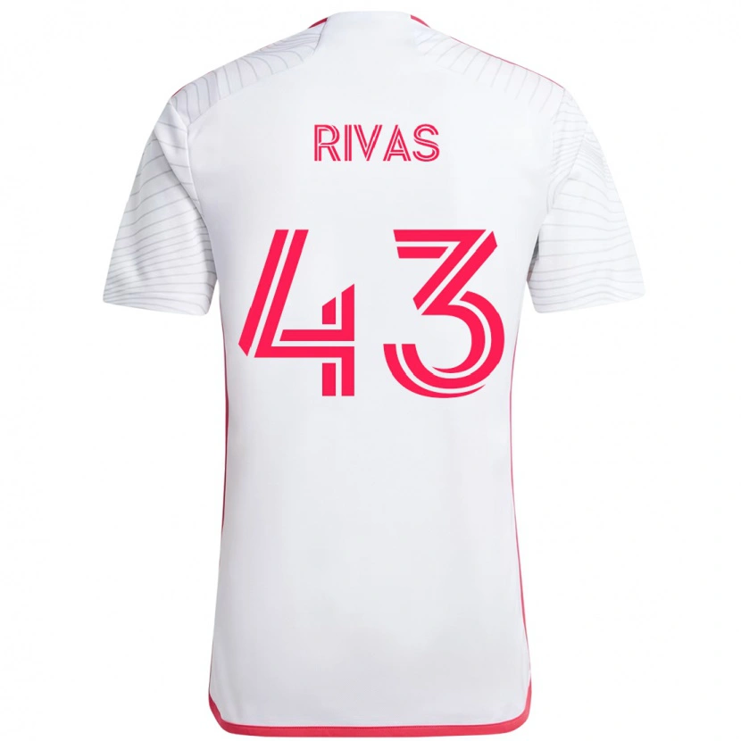 Danxen Dzieci Sergio Rivas #43 Biały Magenta Wyjazdowa Koszulka 2025/26 Koszulki Klubowe