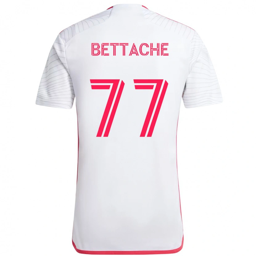 Danxen Dzieci Faysal Bettache #77 Biały Magenta Wyjazdowa Koszulka 2025/26 Koszulki Klubowe