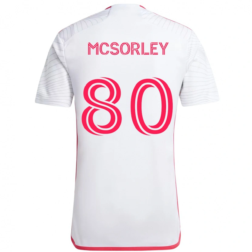 Danxen Dzieci Brendan Mcsorley #80 Biały Magenta Wyjazdowa Koszulka 2025/26 Koszulki Klubowe