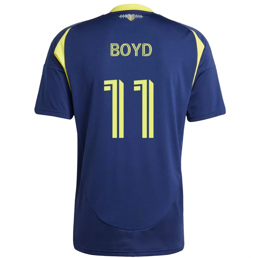 Danxen Dzieci Tyler Boyd #11 Żółty Granatowy Wyjazdowa Koszulka 2025/26 Koszulki Klubowe