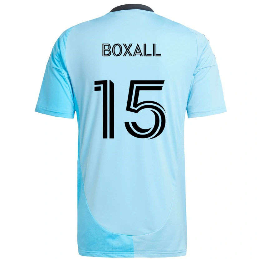 Danxen Dzieci Michael Boxall #15 Czarny Niebieski Wyjazdowa Koszulka 2025/26 Koszulki Klubowe
