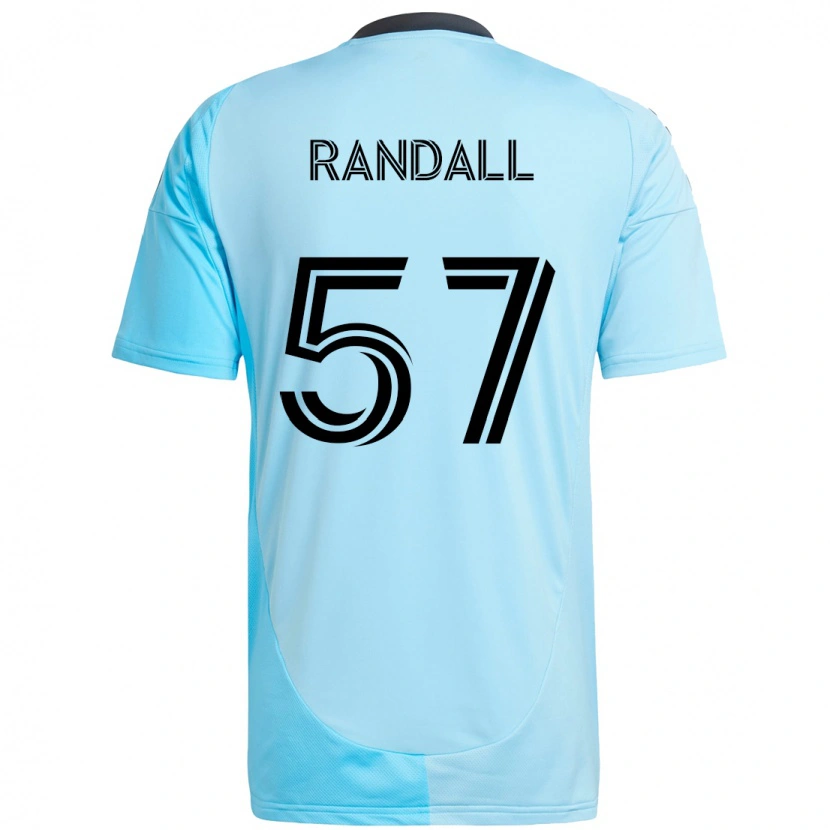 Danxen Dzieci Darius Randell #57 Czarny Niebieski Wyjazdowa Koszulka 2025/26 Koszulki Klubowe