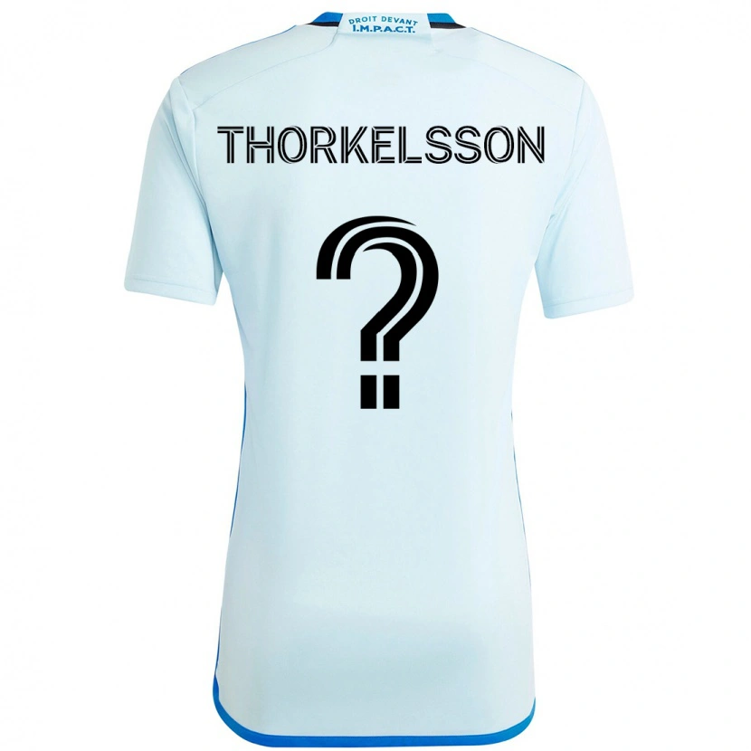 Danxen Dzieci Róbert Orri Thorkelsson #0 Ciemnoniebieski Czarny Wyjazdowa Koszulka 2025/26 Koszulki Klubowe