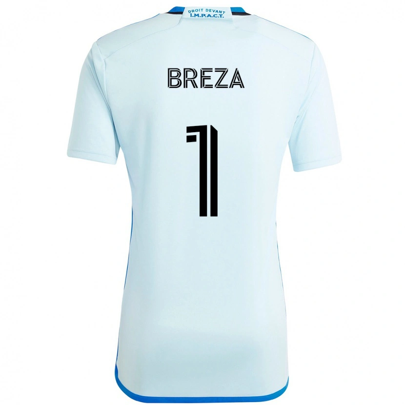Danxen Dzieci Sebastian Breza #1 Ciemnoniebieski Czarny Wyjazdowa Koszulka 2025/26 Koszulki Klubowe