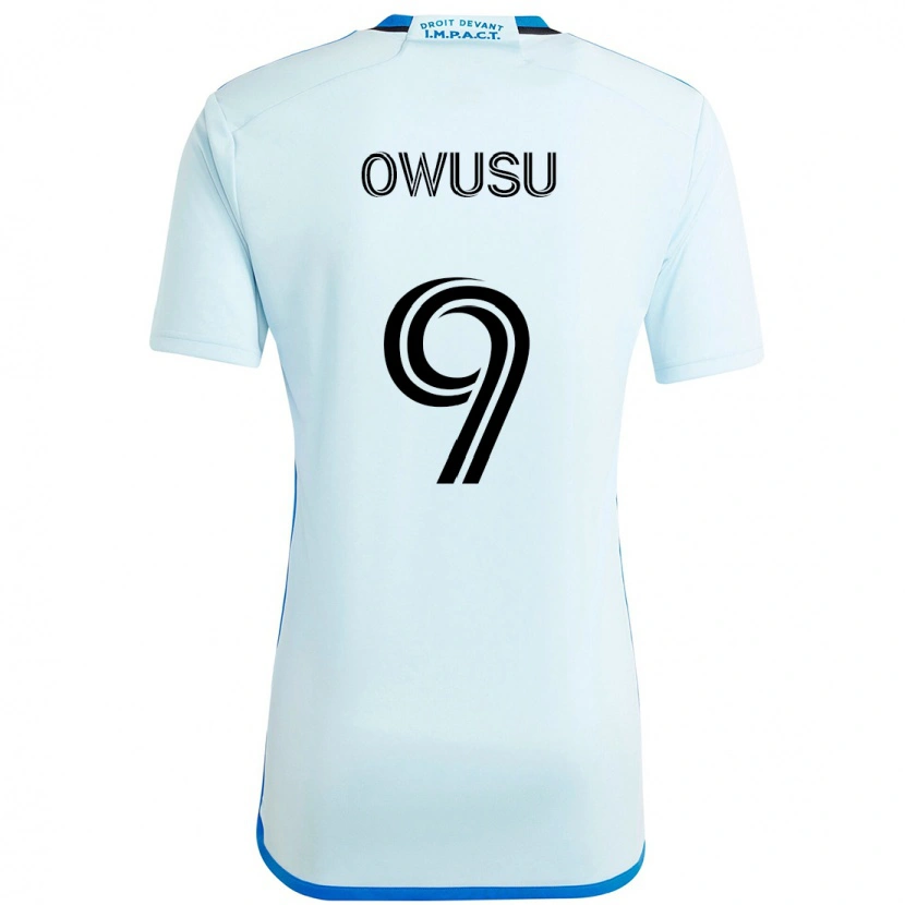 Danxen Dzieci Prince Osei Owusu #9 Ciemnoniebieski Czarny Wyjazdowa Koszulka 2025/26 Koszulki Klubowe