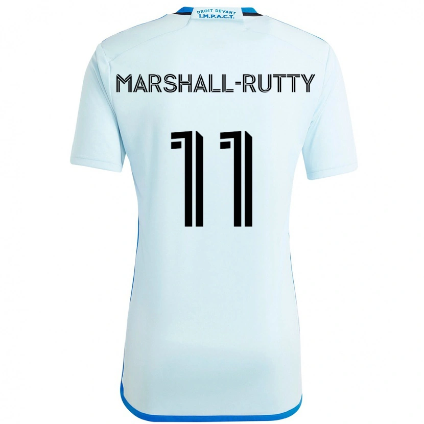 Danxen Dzieci Jahkeele Marshall-Rutty #11 Ciemnoniebieski Czarny Wyjazdowa Koszulka 2025/26 Koszulki Klubowe