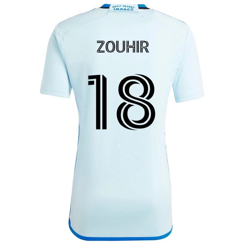 Danxen Dzieci Rida Zouhir #18 Ciemnoniebieski Czarny Wyjazdowa Koszulka 2025/26 Koszulki Klubowe