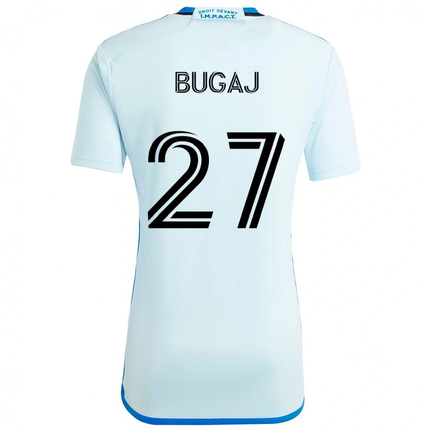 Danxen Dzieci Dawid Bugaj #27 Ciemnoniebieski Czarny Wyjazdowa Koszulka 2025/26 Koszulki Klubowe