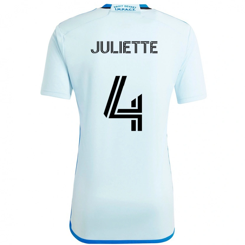 Danxen Dzieci Perreault Juliette #4 Ciemnoniebieski Czarny Wyjazdowa Koszulka 2025/26 Koszulki Klubowe