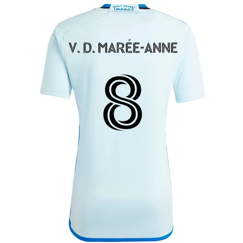 Danxen Dzieci Van Doesburg Marée-Anne #8 Ciemnoniebieski Czarny Wyjazdowa Koszulka 2025/26 Koszulki Klubowe