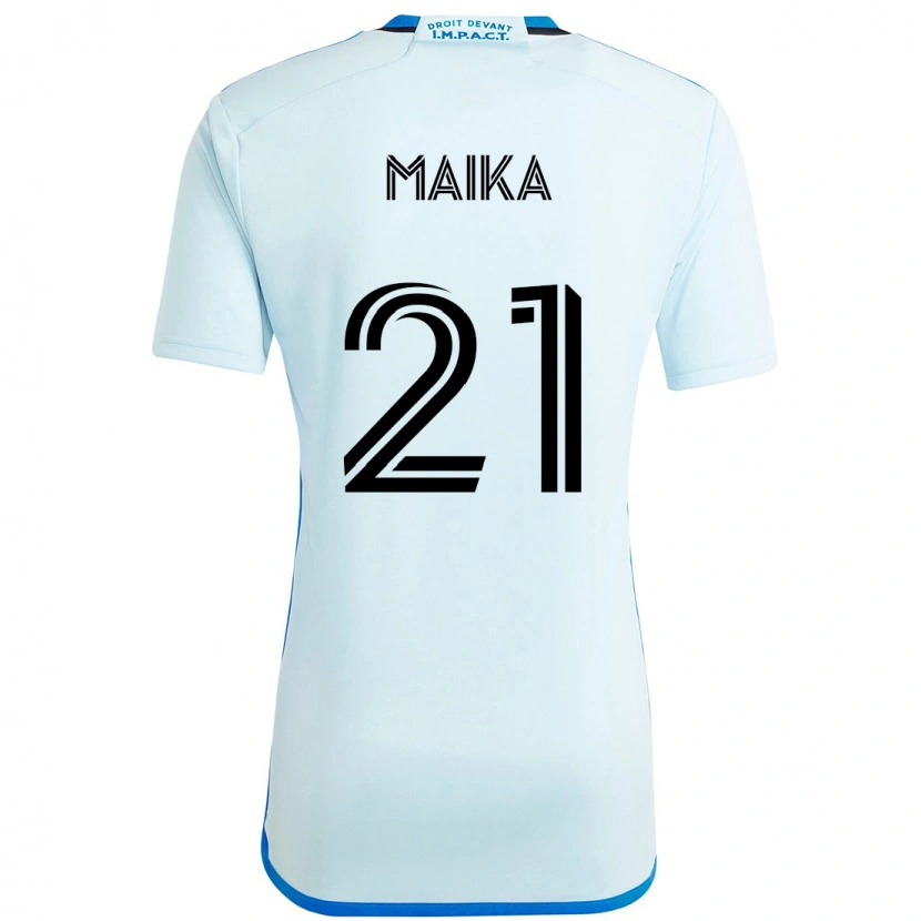 Danxen Dzieci Pouliot Maika #21 Ciemnoniebieski Czarny Wyjazdowa Koszulka 2025/26 Koszulki Klubowe