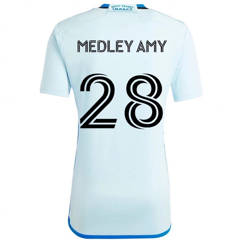 Danxen Dzieci Medley Amy #28 Ciemnoniebieski Czarny Wyjazdowa Koszulka 2025/26 Koszulki Klubowe
