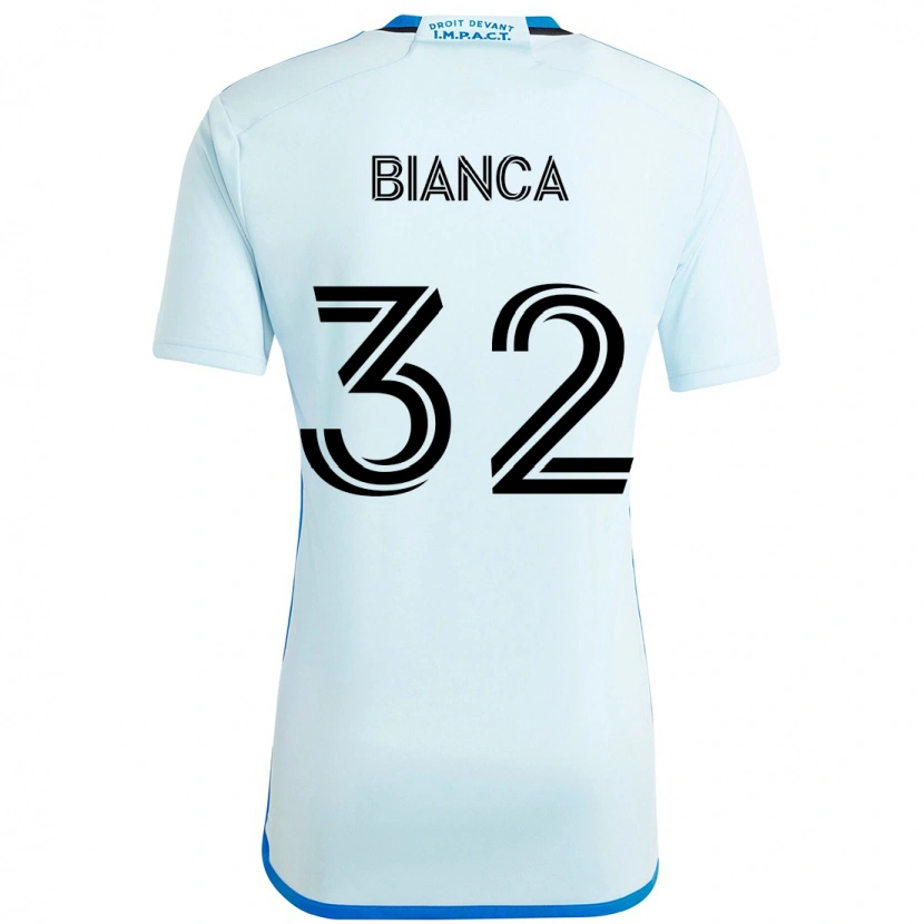 Danxen Dzieci Hanisch Bianca #32 Ciemnoniebieski Czarny Wyjazdowa Koszulka 2025/26 Koszulki Klubowe