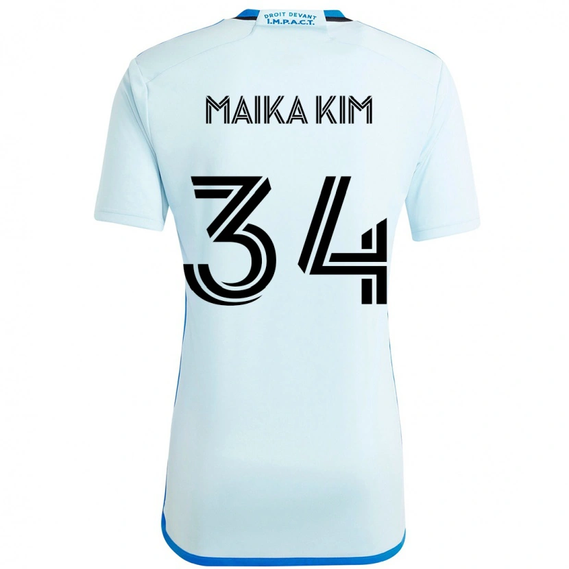 Danxen Dzieci Guerrier Maika Kim #34 Ciemnoniebieski Czarny Wyjazdowa Koszulka 2025/26 Koszulki Klubowe