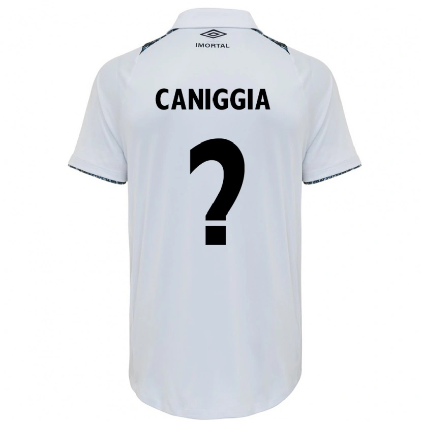Danxen Dzieci Lucas Caniggia #0 Niebieski Czarny Biały Wyjazdowa Koszulka 2025/26 Koszulki Klubowe