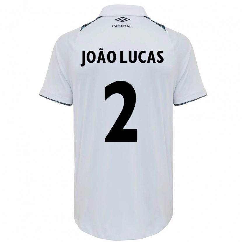 Danxen Dzieci João Lucas #2 Niebieski Czarny Biały Wyjazdowa Koszulka 2025/26 Koszulki Klubowe