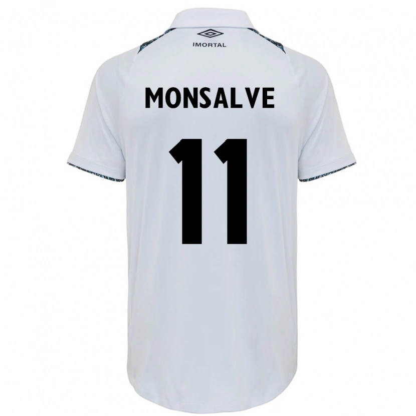 Danxen Dzieci Miguel Monsalve #11 Niebieski Czarny Biały Wyjazdowa Koszulka 2025/26 Koszulki Klubowe
