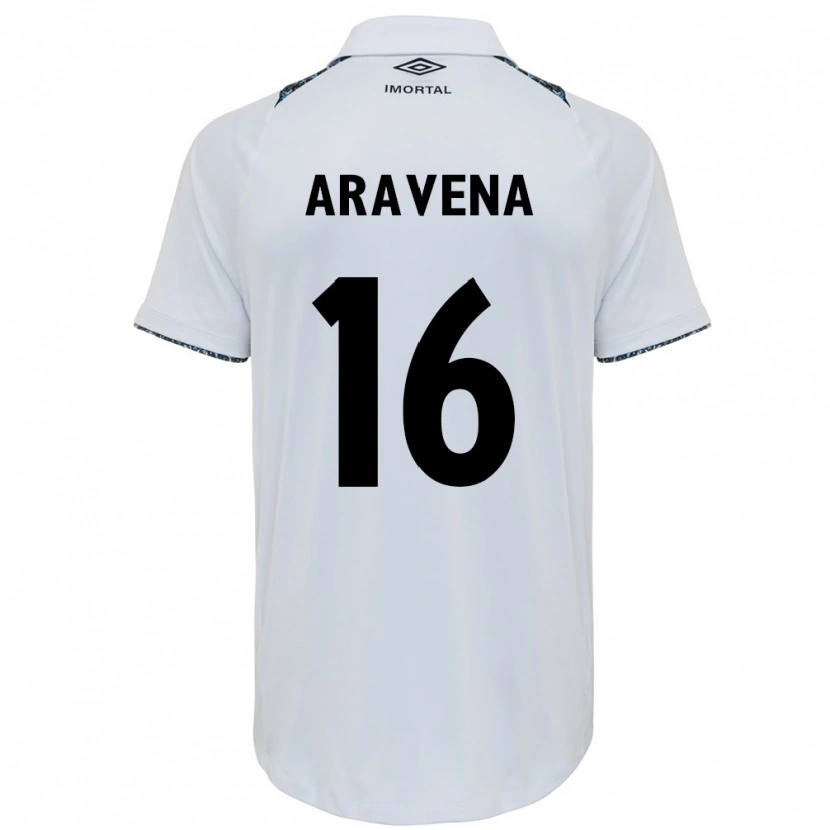Danxen Dzieci Alexander Aravena #16 Niebieski Czarny Biały Wyjazdowa Koszulka 2025/26 Koszulki Klubowe