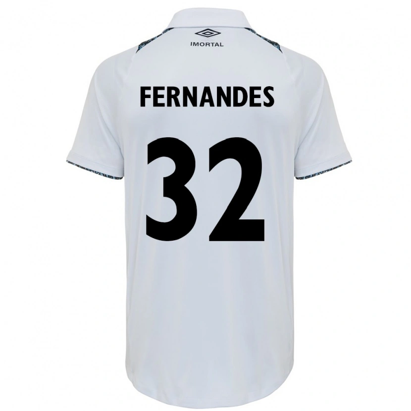 Danxen Dzieci Nathan Fernandes #32 Niebieski Czarny Biały Wyjazdowa Koszulka 2025/26 Koszulki Klubowe
