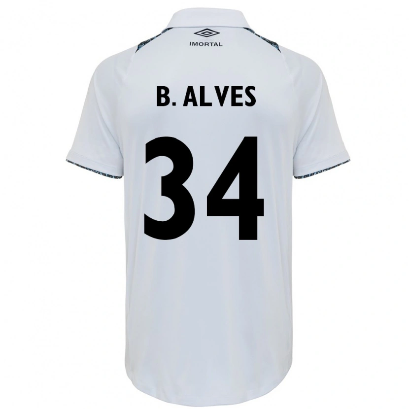 Danxen Dzieci Bruno Alves #34 Niebieski Czarny Biały Wyjazdowa Koszulka 2025/26 Koszulki Klubowe