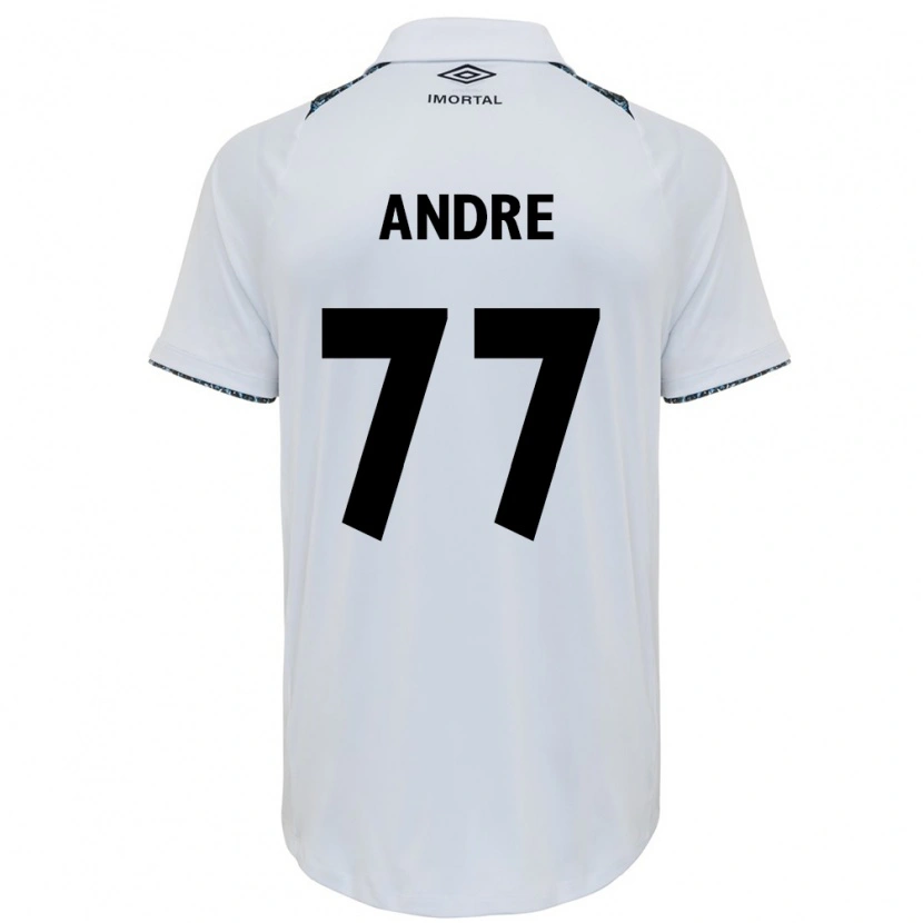 Danxen Dzieci André Henrique #77 Niebieski Czarny Biały Wyjazdowa Koszulka 2025/26 Koszulki Klubowe