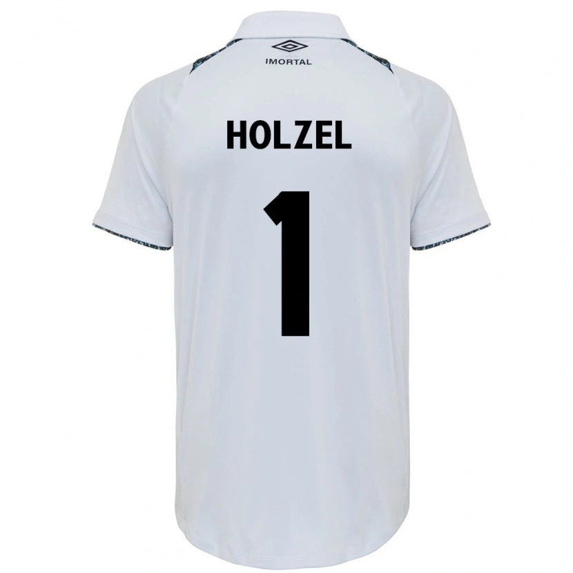 Danxen Dzieci Vivi Holzel #1 Biały Niebieski Wyjazdowa Koszulka 2025/26 Koszulki Klubowe
