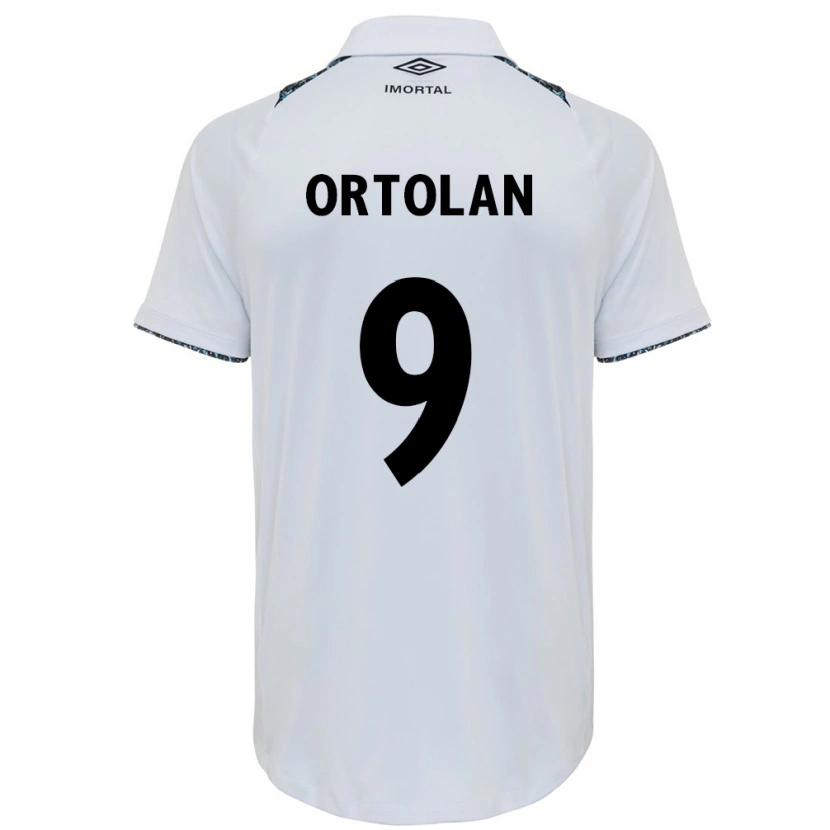 Danxen Dzieci Dani Ortolan #9 Niebieski Czarny Biały Wyjazdowa Koszulka 2025/26 Koszulki Klubowe