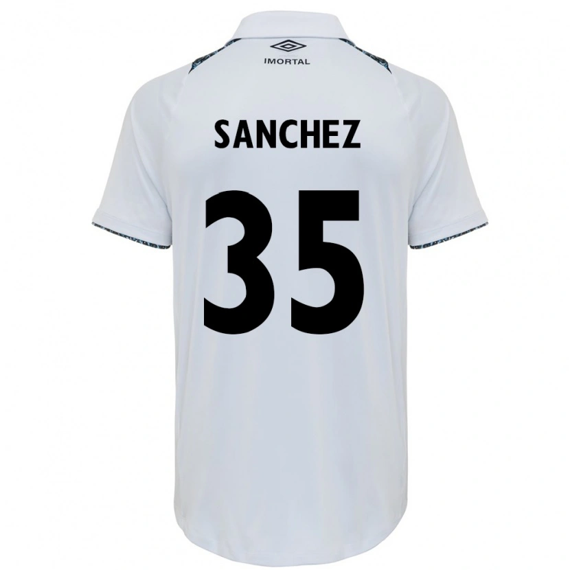 Danxen Dzieci Lari Sanchez #35 Niebieski Czarny Biały Wyjazdowa Koszulka 2025/26 Koszulki Klubowe