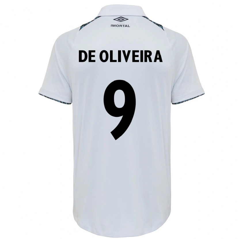 Danxen Dzieci Veridiana Mostaco De Oliveira #9 Niebieski Czarny Biały Wyjazdowa Koszulka 2025/26 Koszulki Klubowe