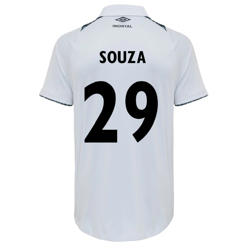 Danxen Dzieci Diego Souza #29 Niebieski Czarny Biały Wyjazdowa Koszulka 2025/26 Koszulki Klubowe