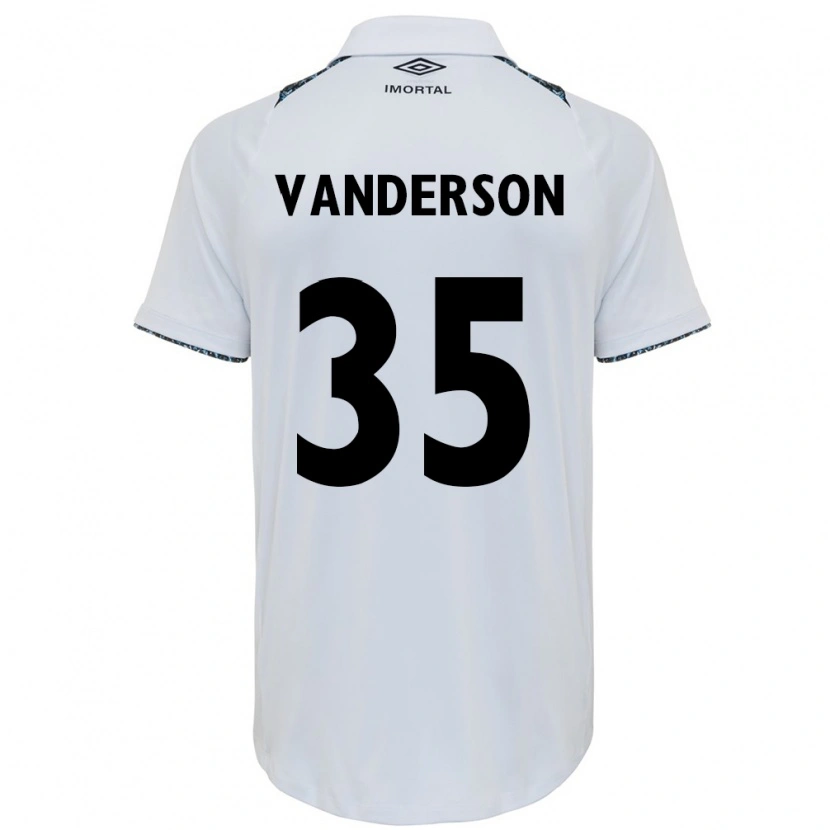 Danxen Dzieci Vanderson #35 Niebieski Czarny Biały Wyjazdowa Koszulka 2025/26 Koszulki Klubowe